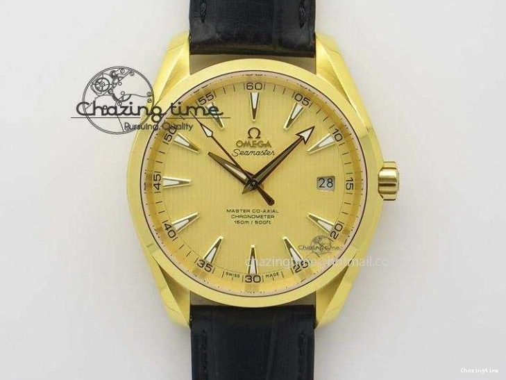 0217 Tailored Planet Ocean Master Chronometer SS OM 1:1 Best Edition Black Dial On Leather Strap A 8173